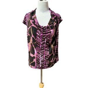 WORTHINGTON LADIES PETITE TOP BLOUSE TUNIC COWL NECK SLEEVELESS XLP